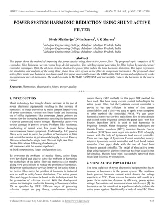 Power system harmonic reduction using shunt active filter | PDF