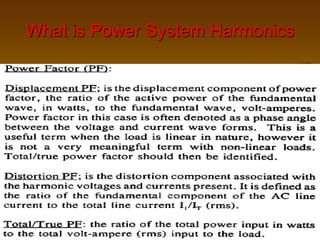 What is Power System Harmonics
 