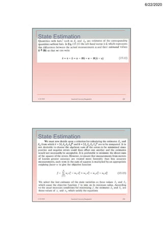 6/22/2020
State Estimation
6/22/2020 Stamford University Bangladesh 229
State Estimation
6/22/2020 Stamford University Bangladesh 230
 