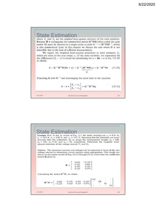 6/22/2020
State Estimation
6/22/2020 Stamford University Bangladesh 233
State Estimation
6/22/2020 Stamford University Bangladesh 234
 