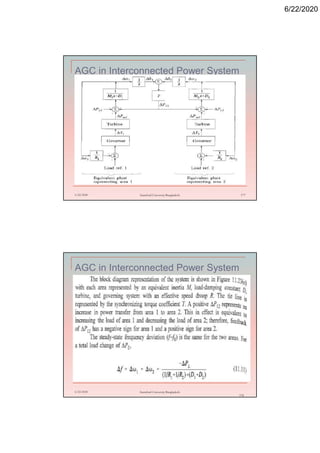 6/22/2020
AGC in Interconnected Power System
6/22/2020 Stamford University Bangladesh 177
AGC in Interconnected Power System
6/22/2020 Stamford University Bangladesh
178
 