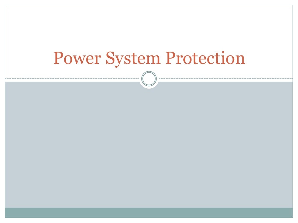 Power system protection