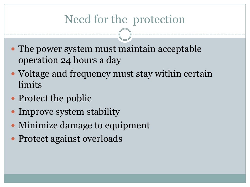 Power system protection