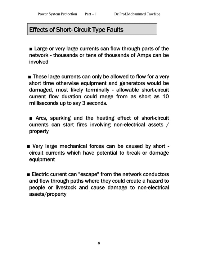 Power system protection_lecture_notes