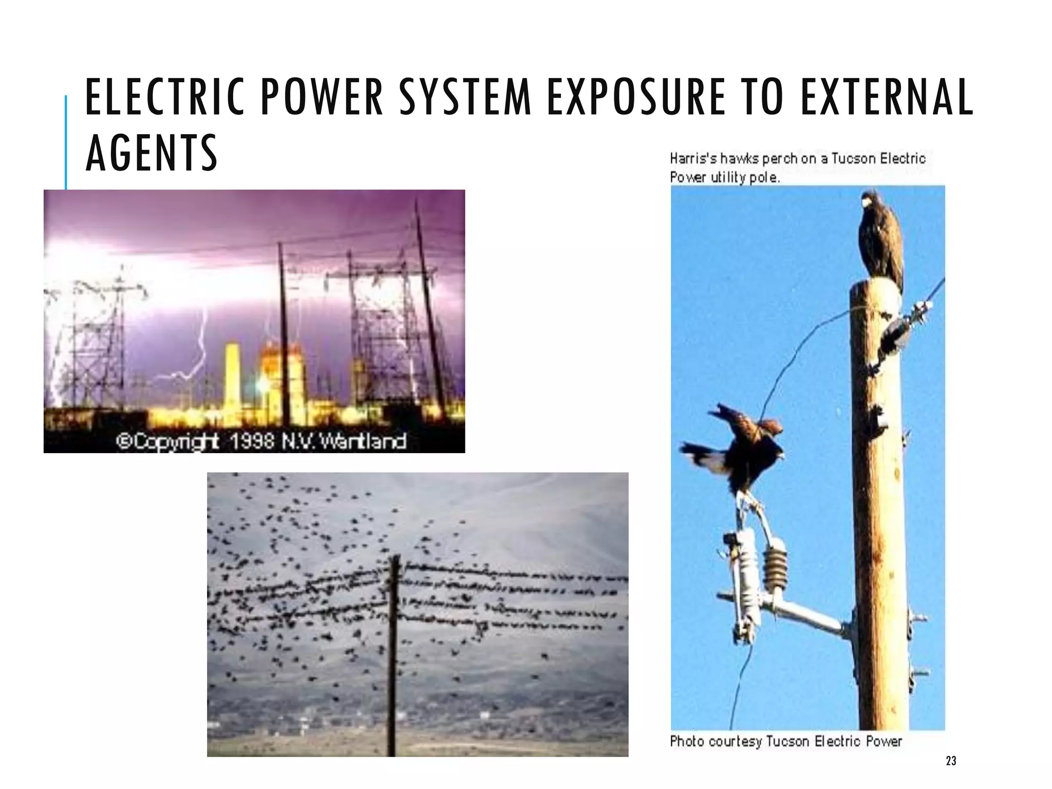 ELECTRIC POWER SYSTEM EXPOSURE TO EXTERNAL
AGENTS
23
 