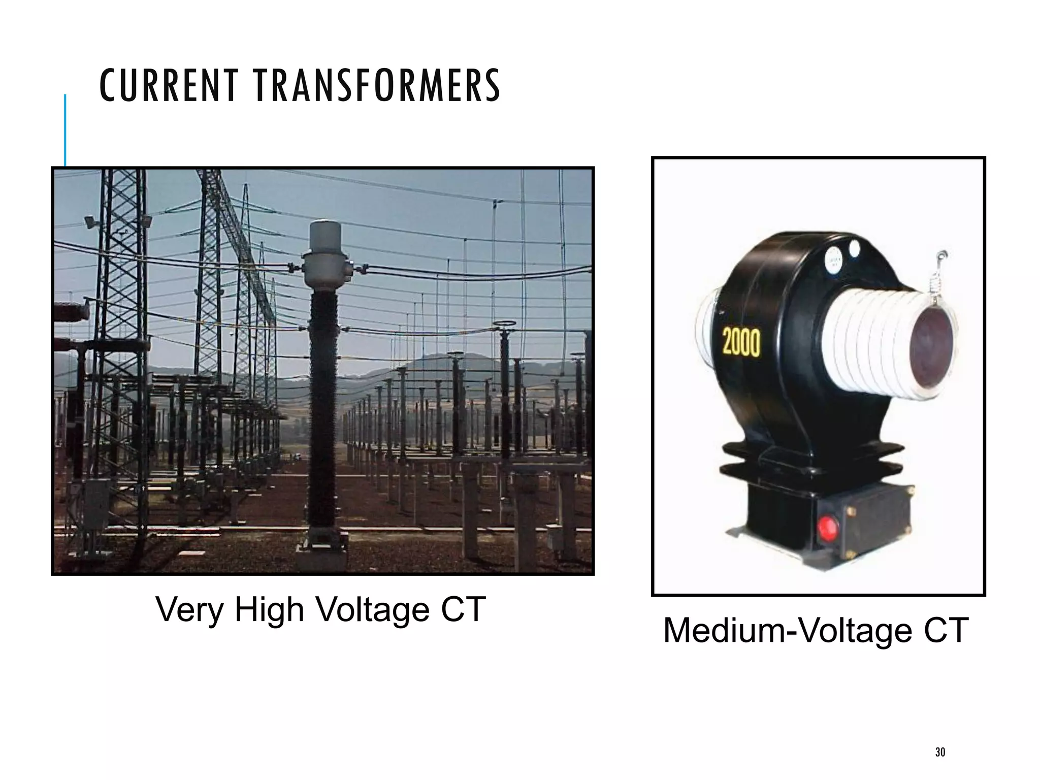 CURRENT TRANSFORMERS
Very High Voltage CT
Medium-Voltage CT
30
 