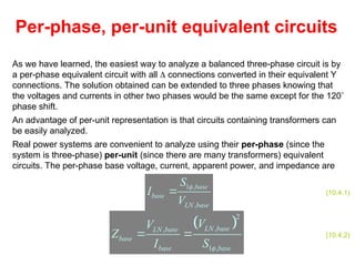 Power system representation is the method of simplifying complex three ...