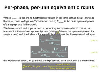 Power system representation is the method of simplifying complex three ...