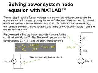 Power system representation is the method of simplifying complex three ...