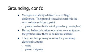 Grounding, cont’d
 