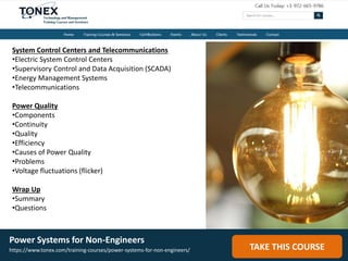 System Control Centers and Telecommunications
•Electric System Control Centers
•Supervisory Control and Data Acquisition (...
