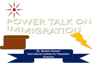 By Moslem Hossain
International Institute for Population
Sciences
28th August, 2019
 