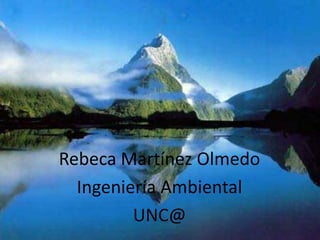 Rebeca Martínez Olmedo
Ingeniería Ambiental
UNC@
 