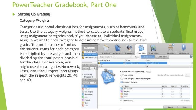 Power Teacher Gradebook Part One