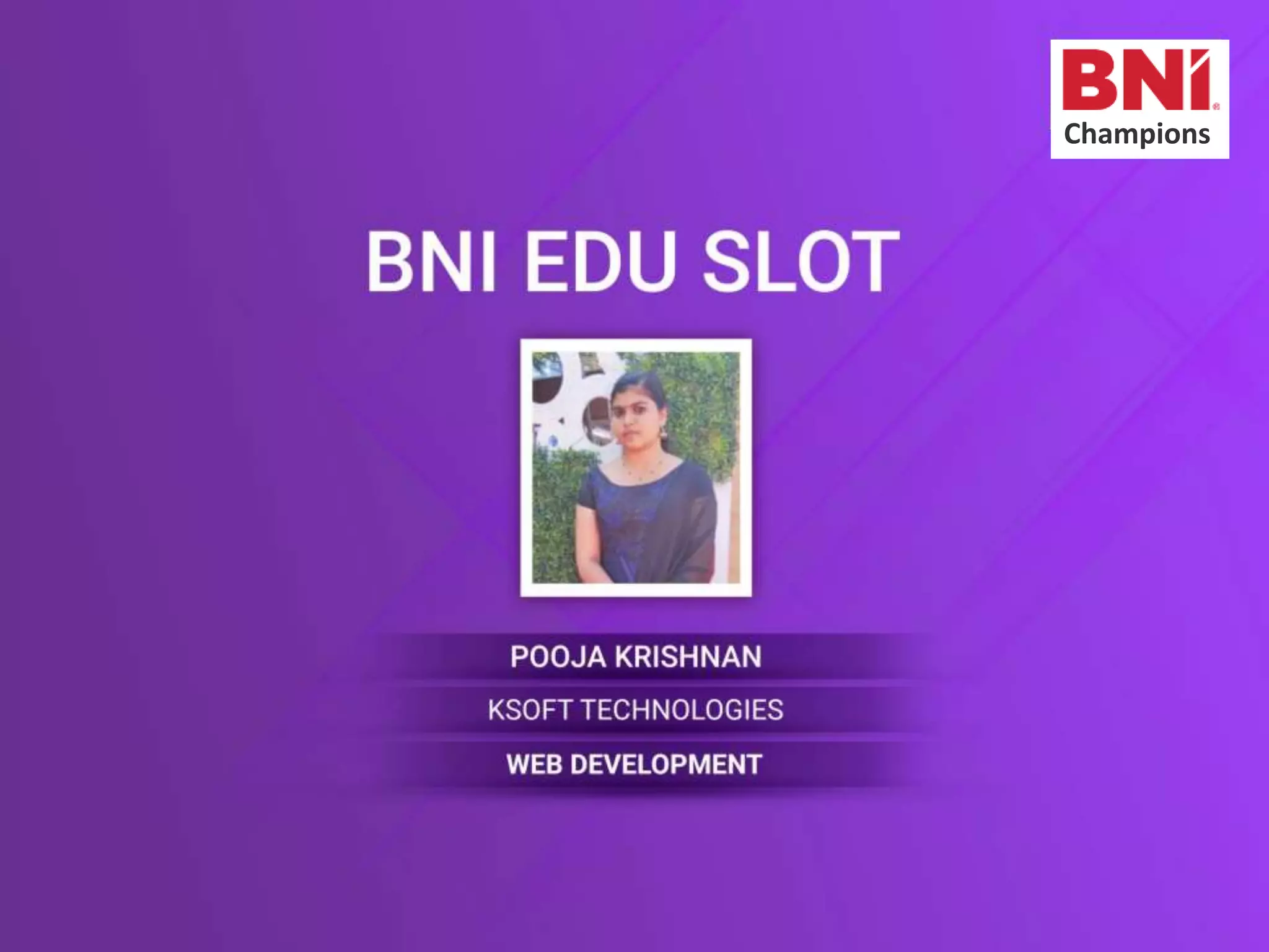 Power team BNI Edu Slot | PPT