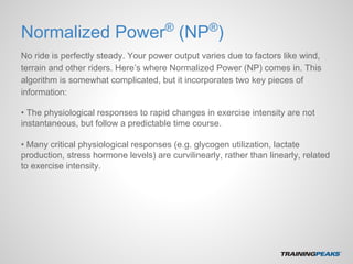 The TrainingPeaks Guide to Cycling Power Terminology | PDF
