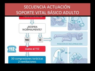 SECUENCIA ACTUACIÓN
SOPORTE VITAL BÁSICO ADULTO
 