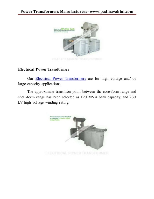 Power Transformer Manufacturers