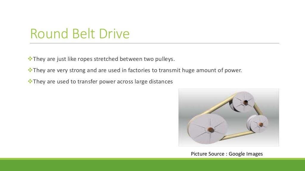Power transmission through belts ppt