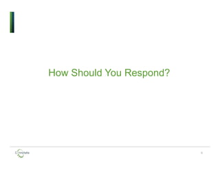 8
How Should You Respond?
 