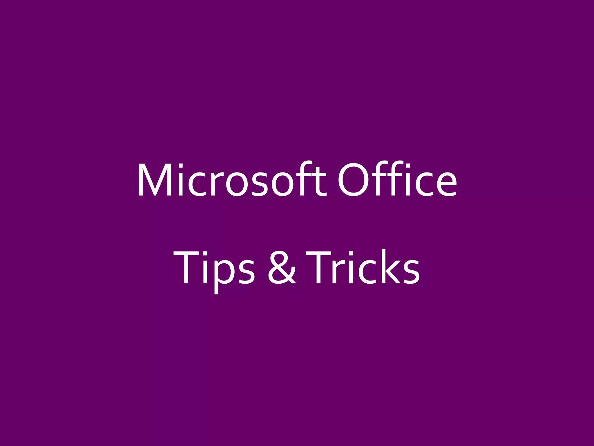 Becoming a Power User