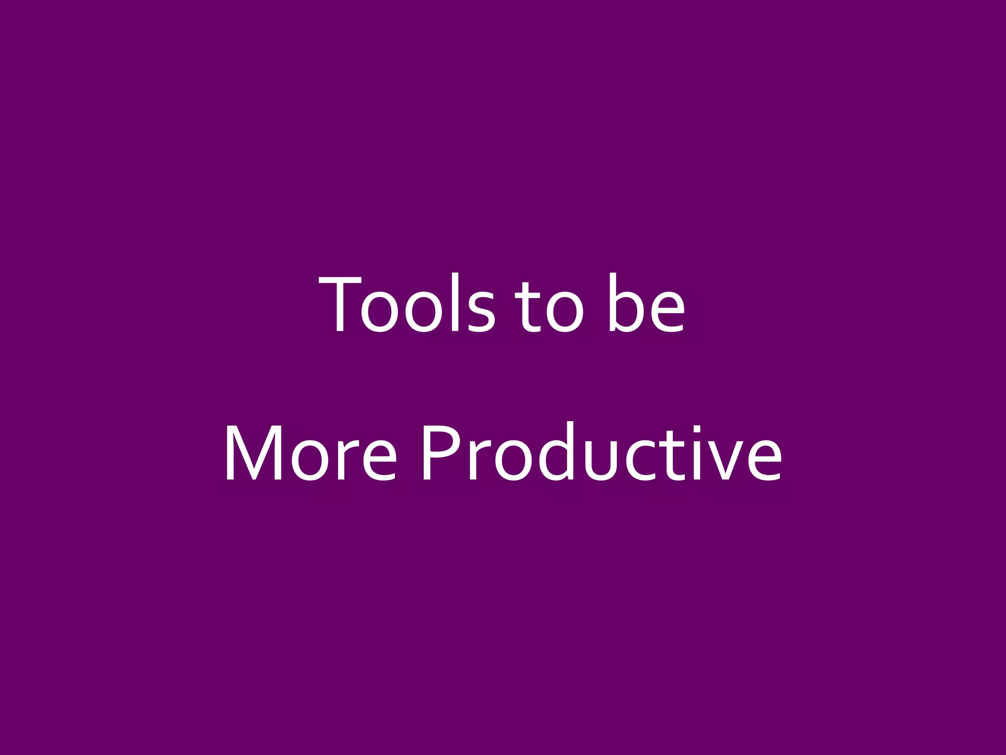 Becoming a Power User