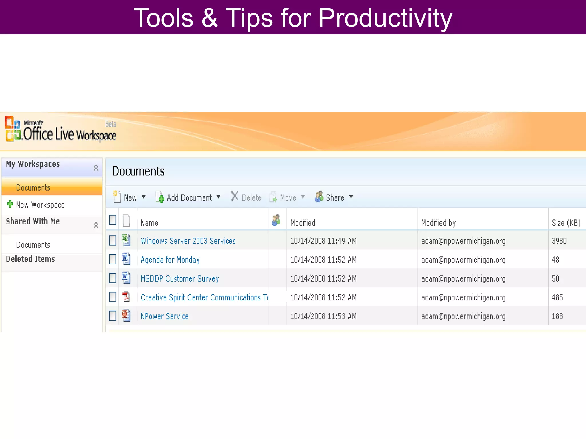 Becoming a Power User