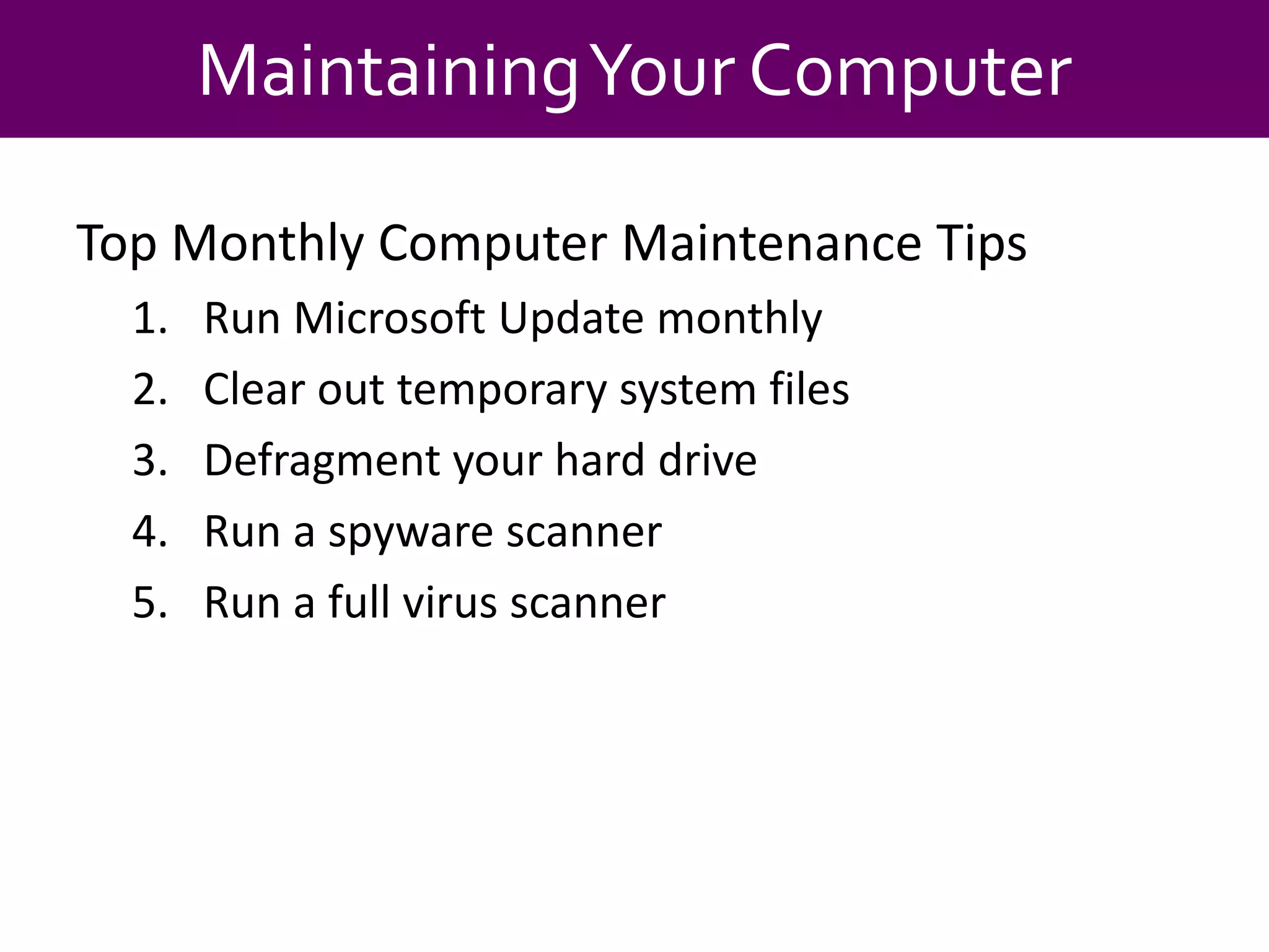 Becoming a Power User