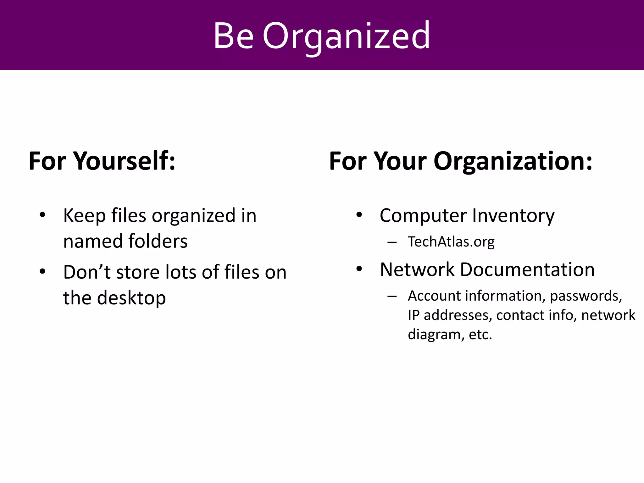Becoming a Power User