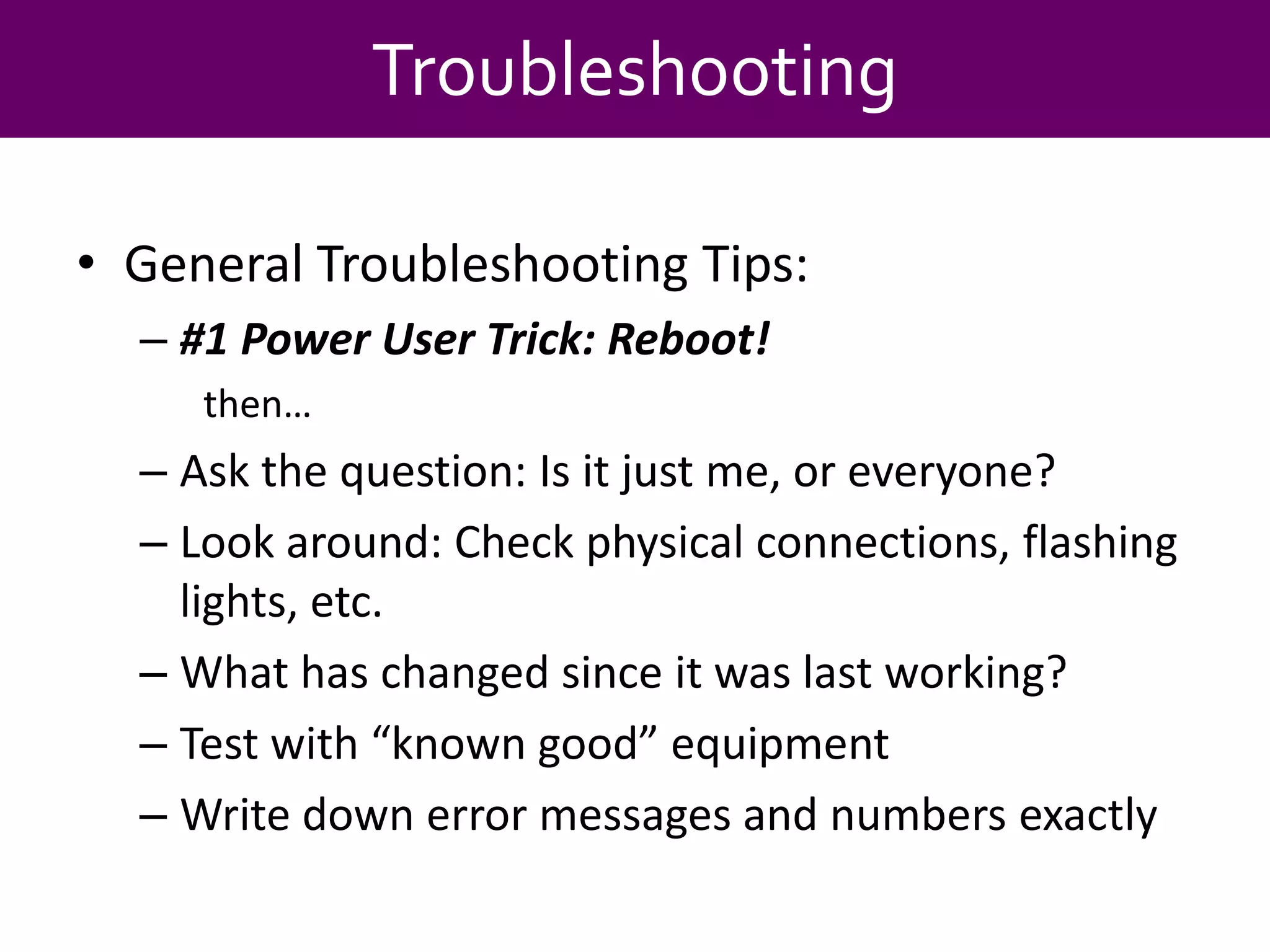 Becoming a Power User