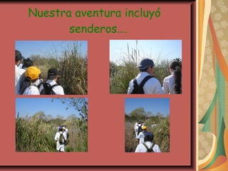 Nuestra aventura incluyó senderos….