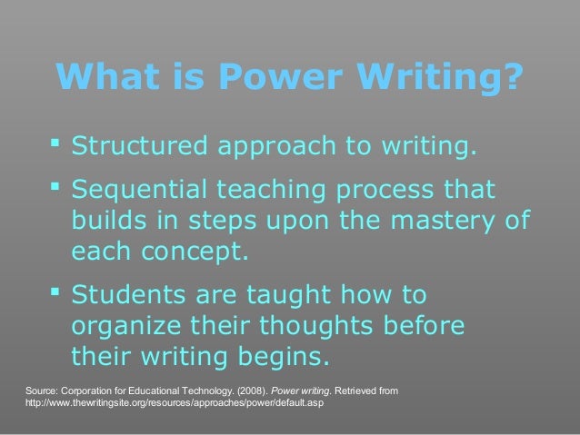 Power writing