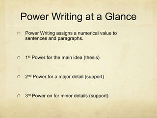 Power writing slideshare | PPT
