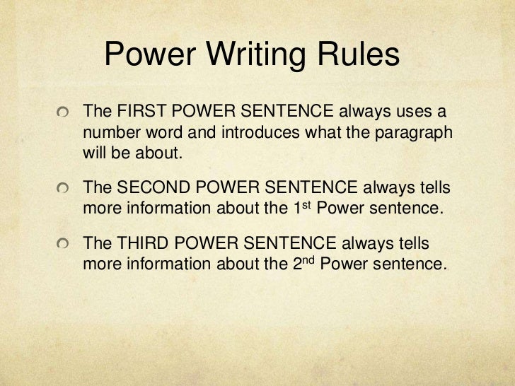 Power writing slideshare