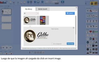 Luego de que la imagen ah cargado da click en insert image.
 