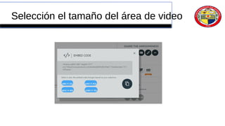 Selección el tamaño del área de video