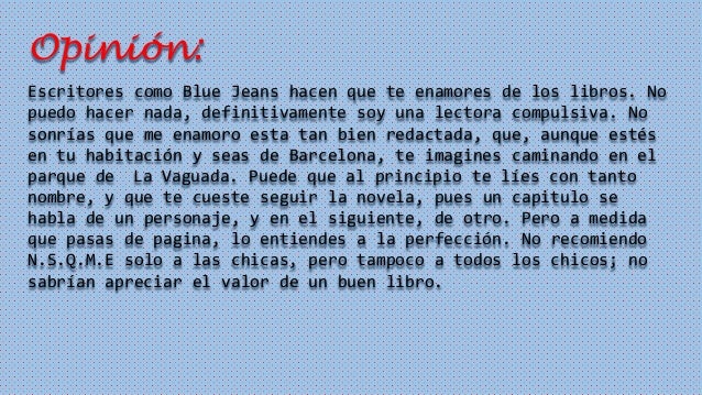 No sonrías que me enamoro Reseña