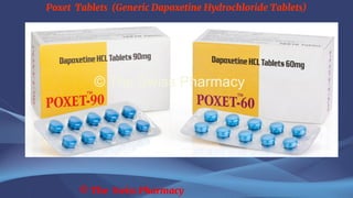 Poxet Tablets (Generic Dapoxetine Hydrochloride Tablets)
© The Swiss Pharmacy
 