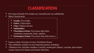 Monkeypox Classification Comprehensive Overview of Poxvirus: Structure, Classification, and ...