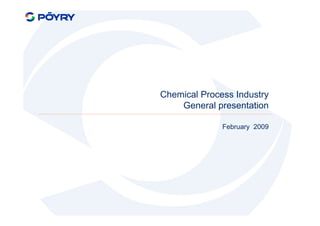 Chemical Process Industry
    General presentation

              February 2009
 