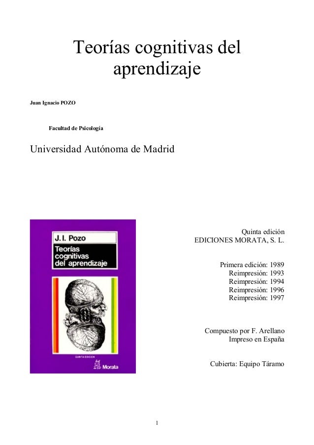 Resultado de imagen para Pozo . Teorías_cognitivas del aprendizaje-cap 7_