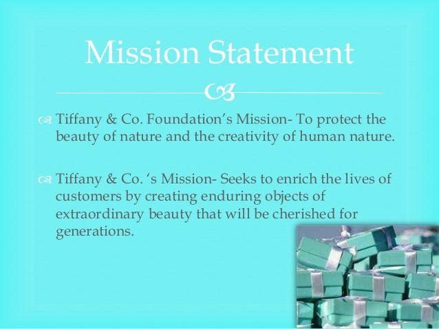 tiffany & co mission statement