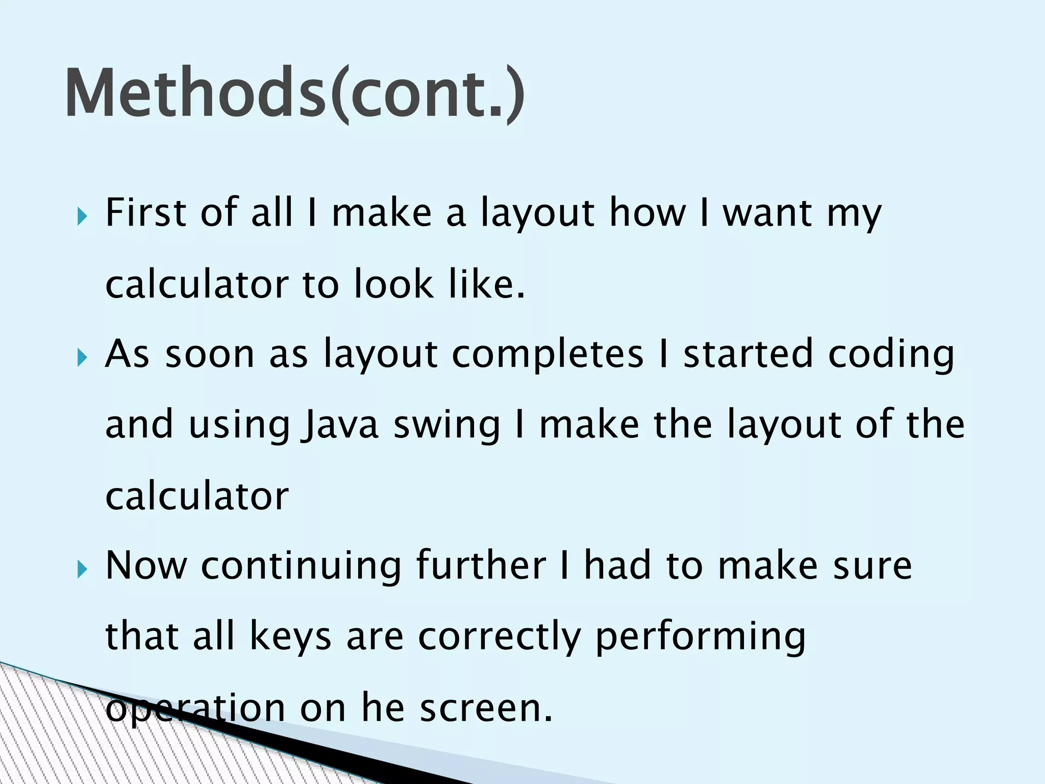 Calculator using Java | PPTX