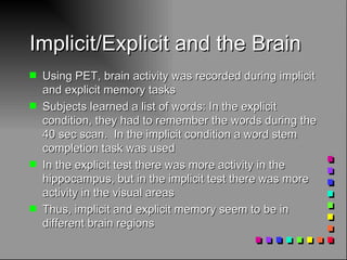 Pp 14 Neuro Memory Systems | PPT