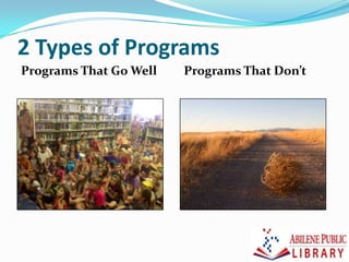 2 Types of Programs
Programs That Go Well Programs That Don’t
 