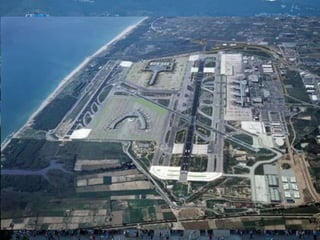 Aeroport
L'aeroport de Barcelona-El Prat compta amb dos
grans edificis terminals: T1 i T2. L'aeroport
segueix el criteri d'ús de terminals per
companyies, independentment de quina sigui la
destinació del vol. La web de l’aeroport:
http://www.aena-
aeropuertos.es/csee/Satellite/Aeropuerto-
Barcelona/es/
 