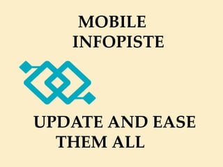MOBILE
INFOPISTE
UPDATE AND EASE
THEM ALL
 