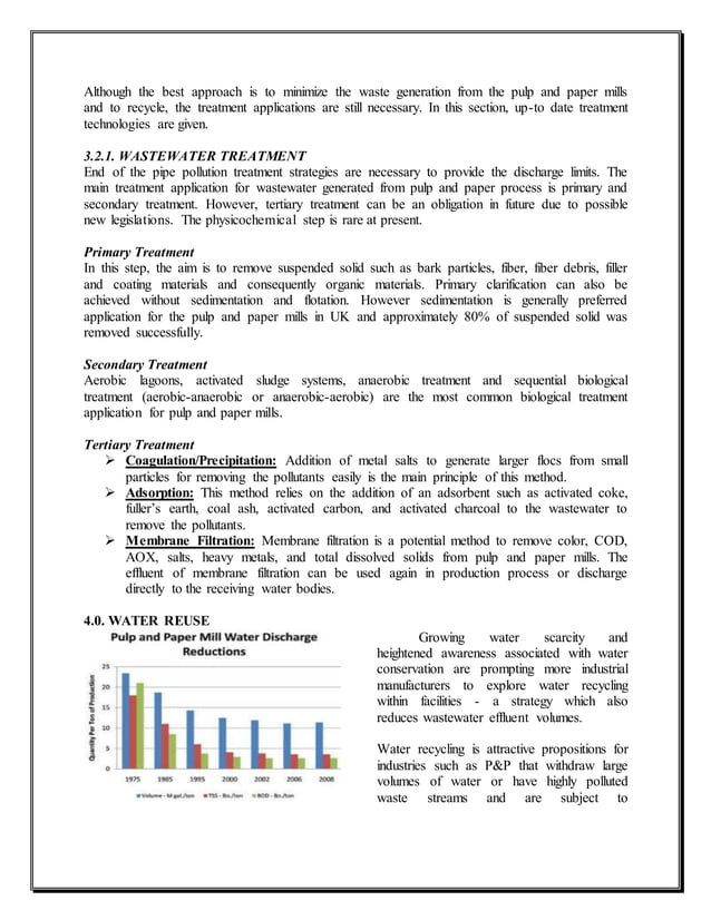 Paper and Pulp Industry Pollution Control Techniques