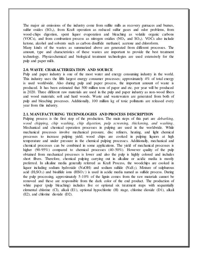 Paper and Pulp Industry Pollution Control Techniques