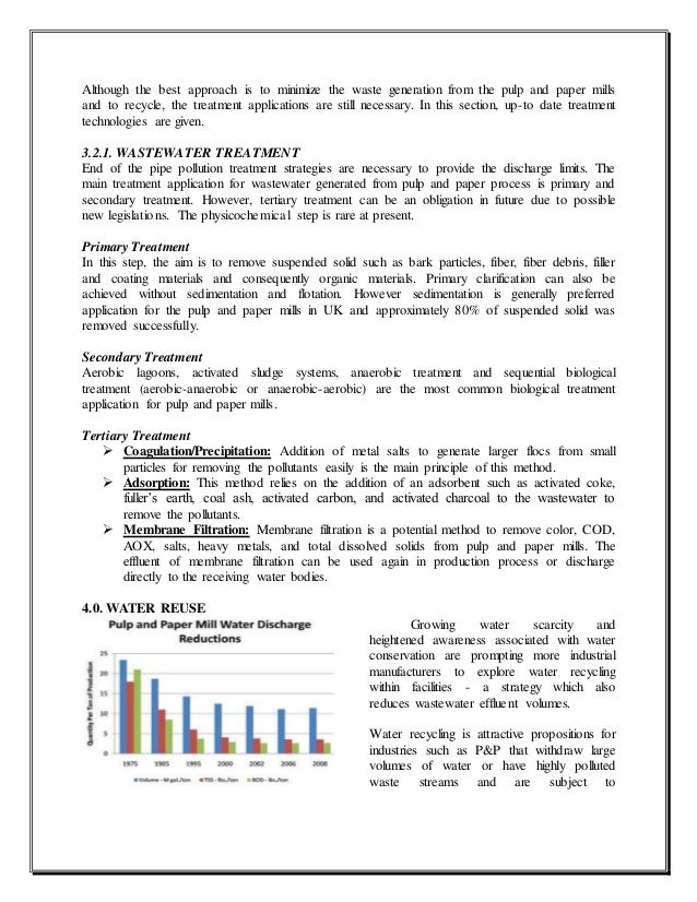 Paper and Pulp Industry Pollution Control Techniques